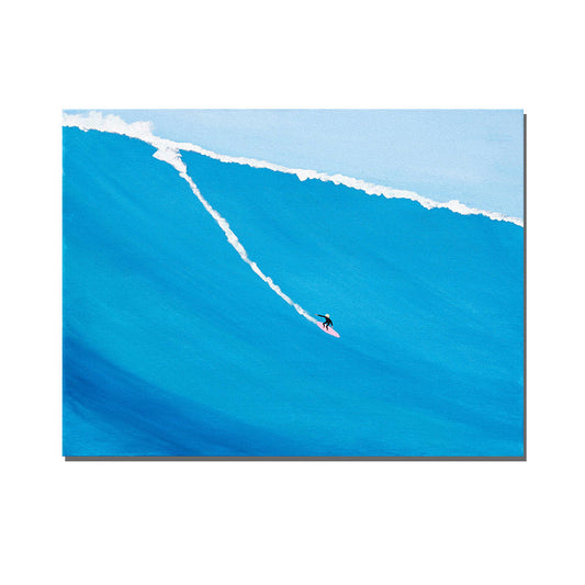 Rynx | Canvas Textured Painting Tropical Sea Sport Wall Art Decor in Soft Colors for the Dining Room