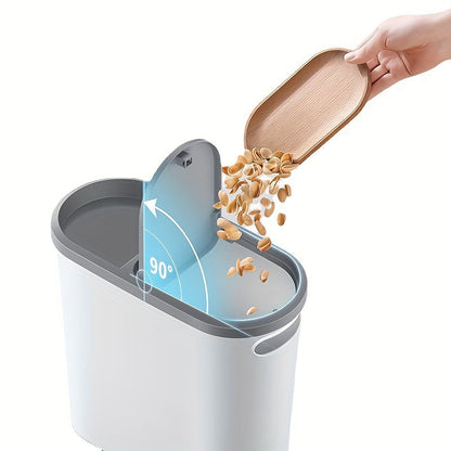 Rynx | 1pc Bathroom Trash Can - Household Creative Gap Waste Bin, Press Type with Lid, 2.64gal Capacity, Simple Paper Basket, Home Essential Cleaning Supply