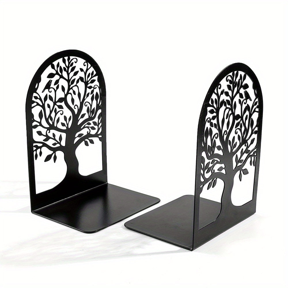 Rynx | Tree of Life Metal Bookend - Heavy Bookend for Shelves, Modern Decorative Design
