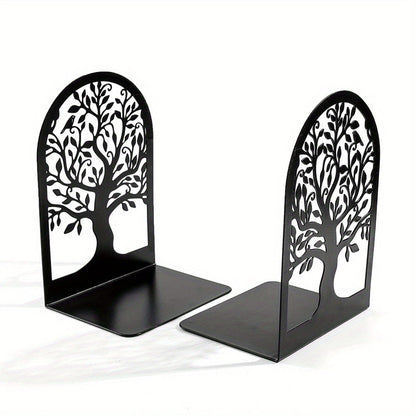 Rynx | Tree of Life Metal Bookend - Heavy Bookend for Shelves, Modern Decorative Design