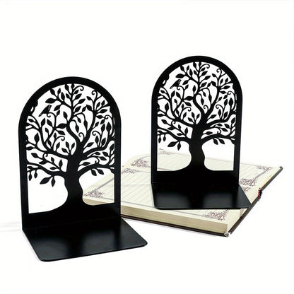 Rynx | Tree of Life Metal Bookend - Heavy Bookend for Shelves, Modern Decorative Design