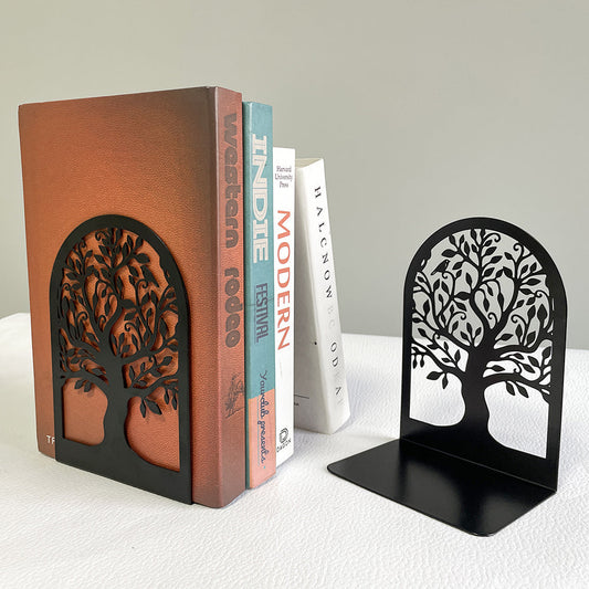 Rynx | Tree of Life Metal Bookend - Heavy Bookend for Shelves, Modern Decorative Design