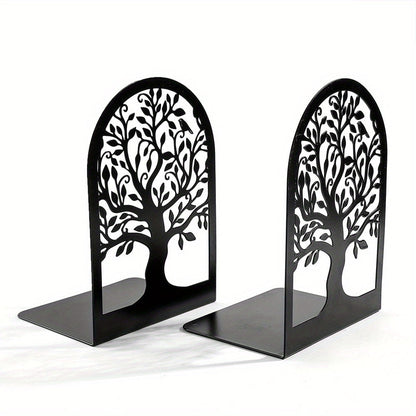 Rynx | Tree of Life Metal Bookend - Heavy Bookend for Shelves, Modern Decorative Design