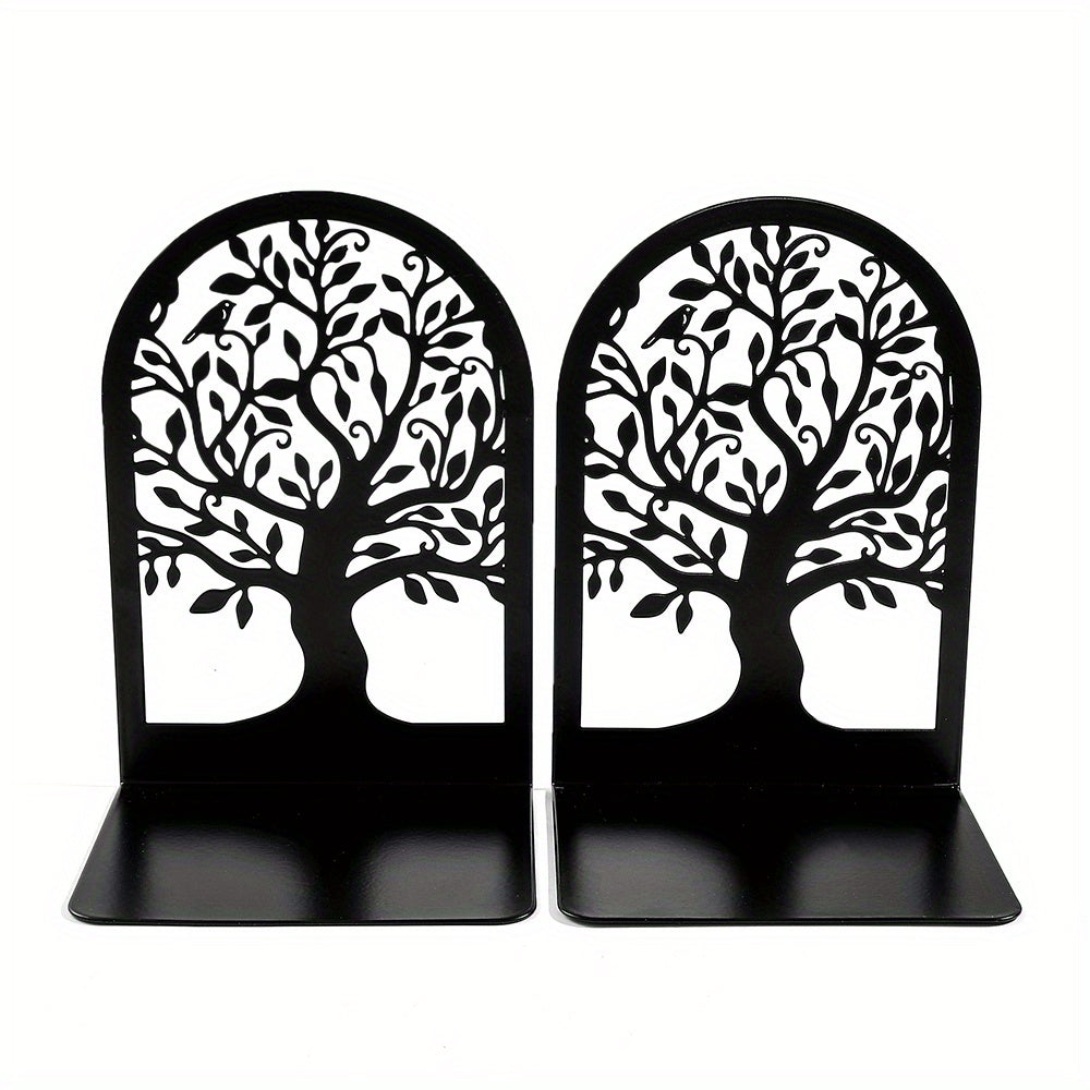 Rynx | Tree of Life Metal Bookend - Heavy Bookend for Shelves, Modern Decorative Design