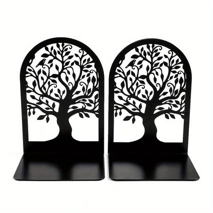 Rynx | Tree of Life Metal Bookend - Heavy Bookend for Shelves, Modern Decorative Design