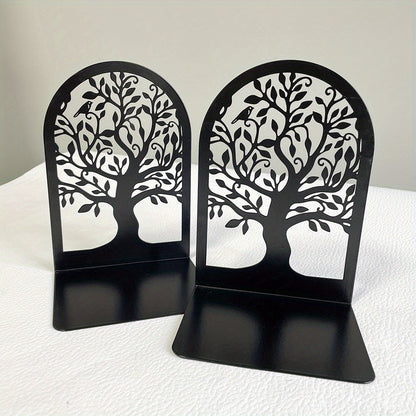 Rynx | Tree of Life Metal Bookend - Heavy Bookend for Shelves, Modern Decorative Design