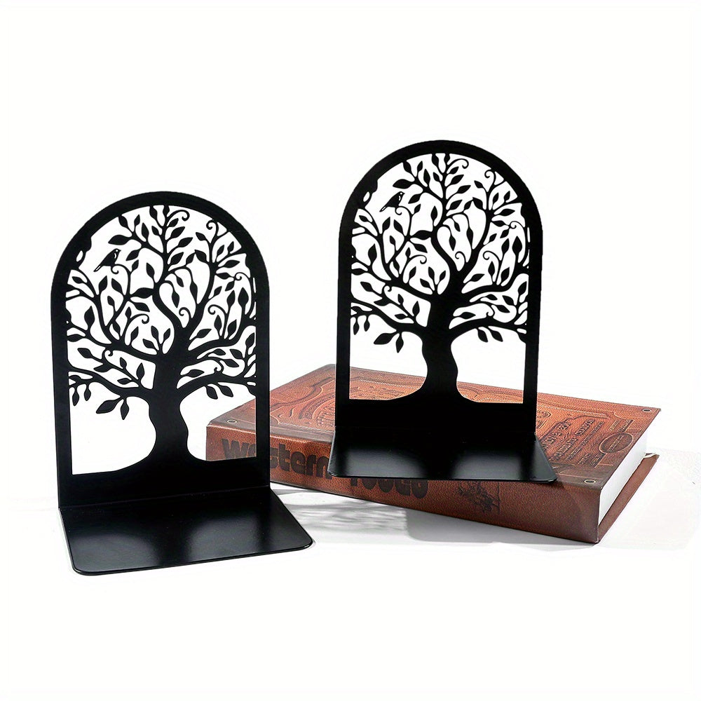 Rynx | Tree of Life Metal Bookend - Heavy Bookend for Shelves, Modern Decorative Design