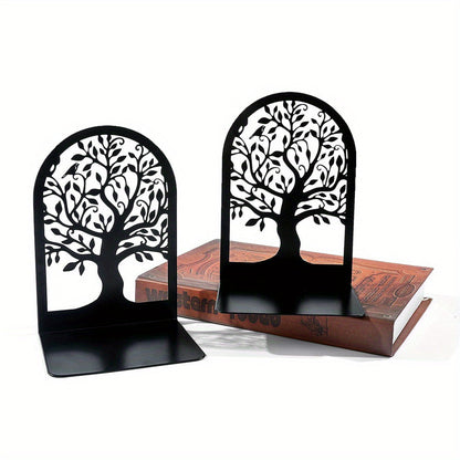 Rynx | Tree of Life Metal Bookend - Heavy Bookend for Shelves, Modern Decorative Design
