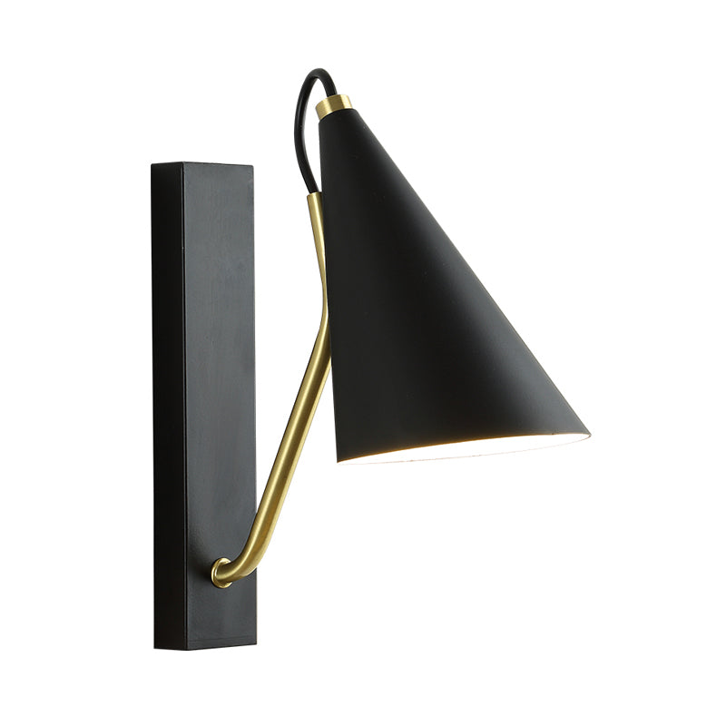 Rynx | Black conical wall lighting Modern 1 light metal wall lamp for the dining room