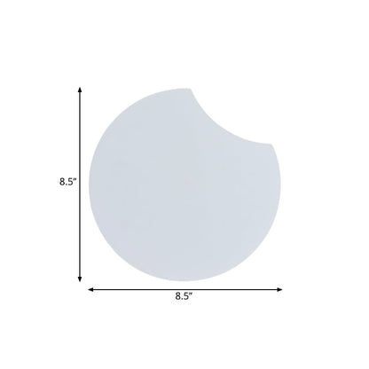 Rynx | Acrylic Round Wall Mount Light Modernist LED Wall White Lighting Fixture in Warm/White Light, 8.5"/12" B