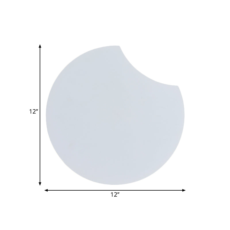 Rynx | Acrylic Round Wall Mount Light Modernist LED Wall White Lighting Fixture in Warm/White Light, 8.5"/12" B