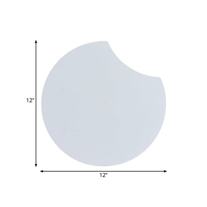 Rynx | Acrylic Round Wall Mount Light Modernist LED Wall White Lighting Fixture in Warm/White Light, 8.5"/12" B