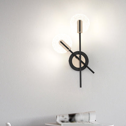 Rynx | Black Round Wall Light Fixture Modern LED Metal Wall Lamp Lighting in Warm/White Light