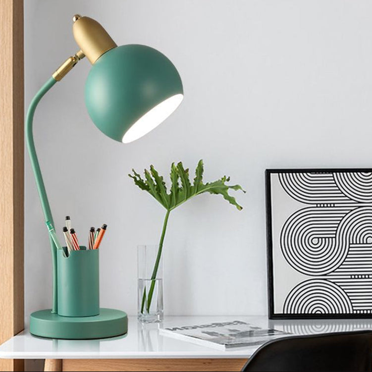 Rynx | LumiSphere - Metal sphere night light with tubular pen holder design