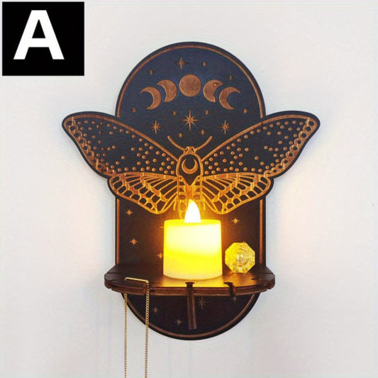 Rynx | RusticCrystal - Vintage Wood Plank for Crystals & Candles, Animal Motifs