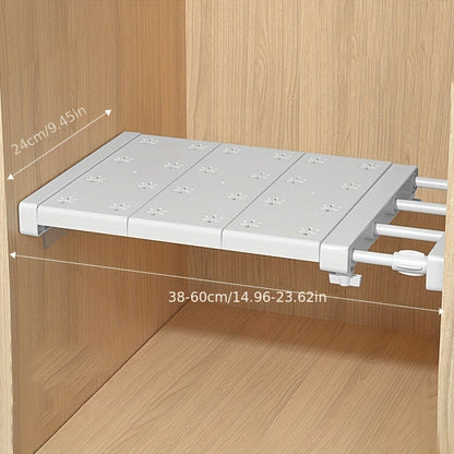 Rynx | FlexRack - Adjustable Wall-Mounted Storage Shelf with Retractable Tension Rod