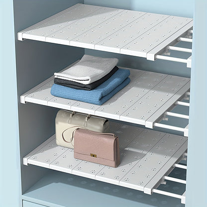 Rynx | FlexRack - Adjustable Wall-Mounted Storage Shelf with Retractable Tension Rod