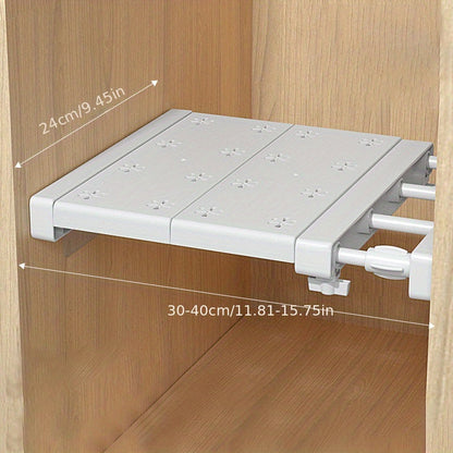 Rynx | FlexRack - Adjustable Wall-Mounted Storage Shelf with Retractable Tension Rod