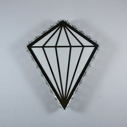 Rynx | White LED Diamond Wall Light Simplicity Acrylic Wall Lamp with Crystal Decor in Warm/White Light