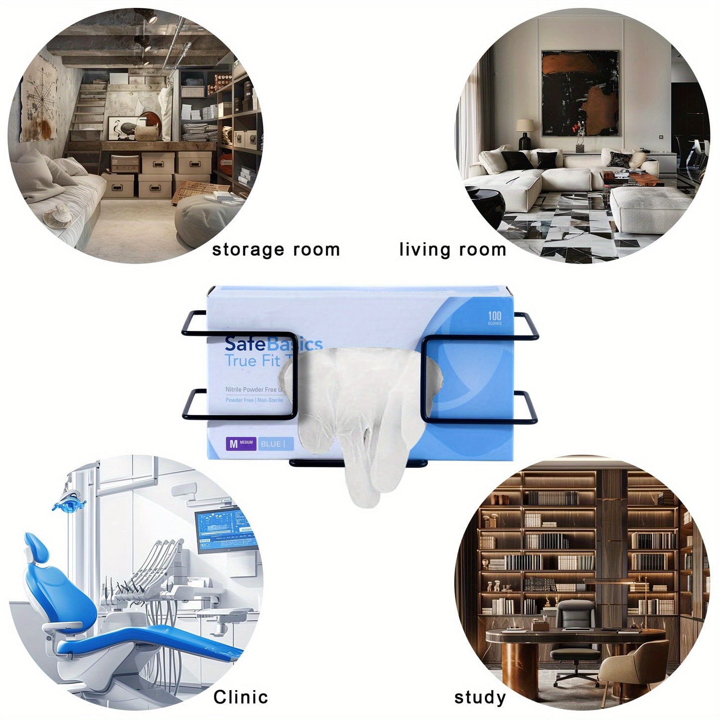 Rynx | SteelShelf - Wall-mounted metal storage shelves 2-pack Floating shelf