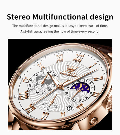 Rynx | Multifunctional Business Quartz Watch Luminous Men