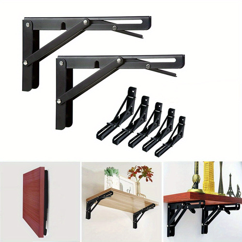 Rynx | SteelBracket - 2 Pieces Foldable Shelves with Adjustable Angle - Metal Wall Brackets