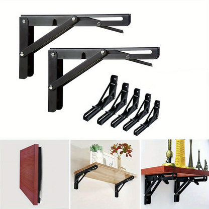 Rynx | SteelBracket - 2 Pieces Foldable Shelves with Adjustable Angle - Metal Wall Brackets