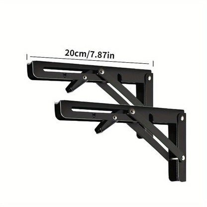 Rynx | SteelBracket - 2 Pieces Foldable Shelves with Adjustable Angle - Metal Wall Brackets