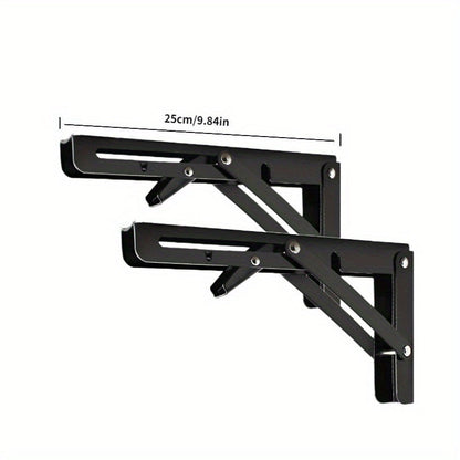 Rynx | SteelBracket - 2 Pieces Foldable Shelves with Adjustable Angle - Metal Wall Brackets