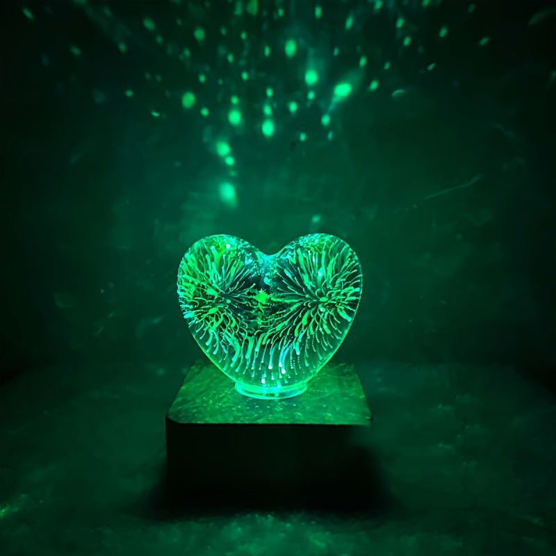 Rynx | LoveLight - 3D Heart Firework LED Night Lamp, USB-powered