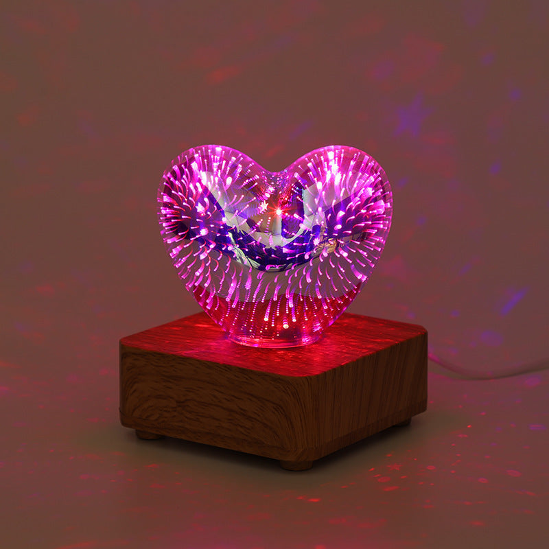 Rynx | LoveLight - 3D Heart Firework LED Night Lamp, USB-powered