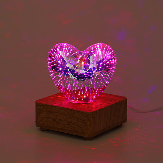 Rynx | LoveLight - 3D Heart Firework LED Night Lamp, USB-powered