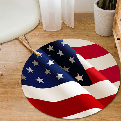 Rynx | Modern Living Room Rug in Black and Orange Graphics National Flag Print Rug Polyester Pet Friendly Area Rug