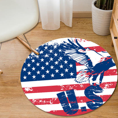 Rynx | Modern Living Room Rug in Black and Orange Graphics National Flag Print Rug Polyester Pet Friendly Area Rug