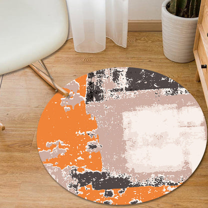 Rynx | Modern Living Room Rug in Black and Orange Graphics National Flag Print Rug Polyester Pet Friendly Area Rug