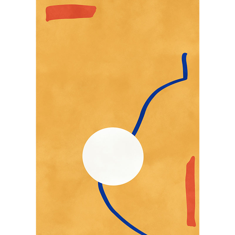 Rynx | Novelty Abstract Rug Pink and Yellow Polyester Rug Non-Slip Backing Pet-Friendly Rug for the Living Room