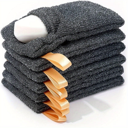 Rynx | 6 Pcs/Pack Soap Pocket Exfoliating Soap Saver Pouch – Gray Mesh Bar Soap Foam Lather Pouch for Bath or Shower