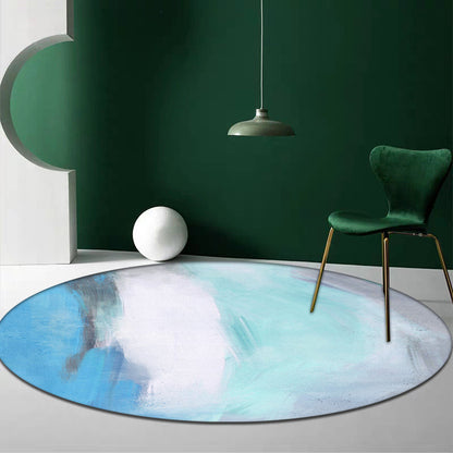 Rynx | Unique Multicolor Abstract Rug Polyester Modernist Rug Pet Friendly Anti-Slip Backing Area Rug for Bedroom