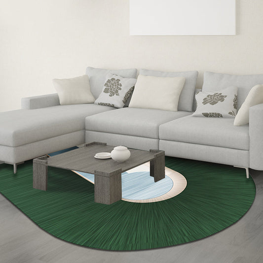 Rynx | Green Bedroom Carpet New Arrival Color Block Pattern Carpet Polyester Pet-Friendly Washable Carpet