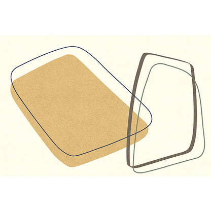 Rynx | Unique Casual Carpet Beige Color Block Carpet Washable Pet-Friendly Non-Slip Rug for the Living Room