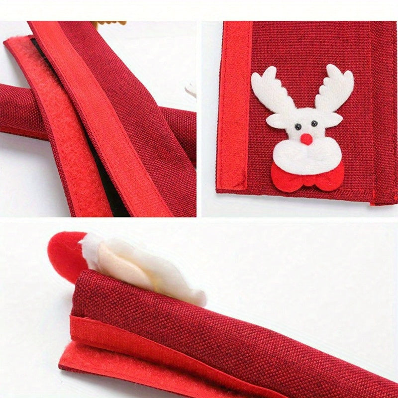 Rynx | Festive Christmas Oven and Fridge Handle Cover – Battery-Free Polyester, Ideal for Holiday Home Decor