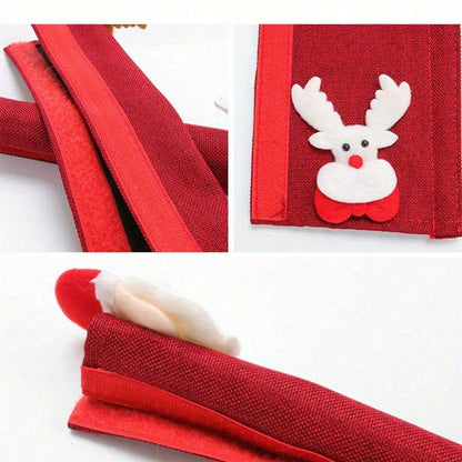 Rynx | Festive Christmas Oven and Fridge Handle Cover – Battery-Free Polyester, Ideal for Holiday Home Decor