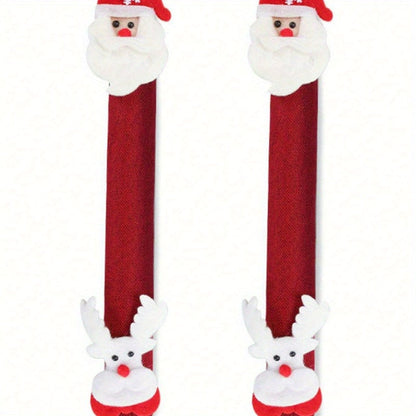 Rynx | Festive Christmas Oven and Fridge Handle Cover – Battery-Free Polyester, Ideal for Holiday Home Decor