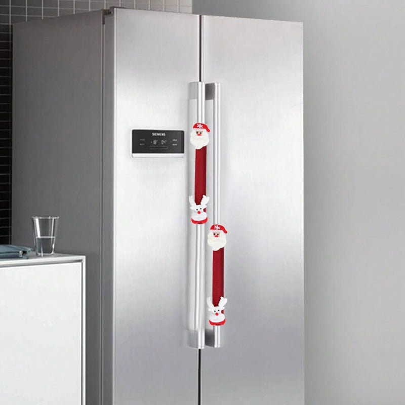 Rynx | Festive Christmas Oven and Fridge Handle Cover – Battery-Free Polyester, Ideal for Holiday Home Decor