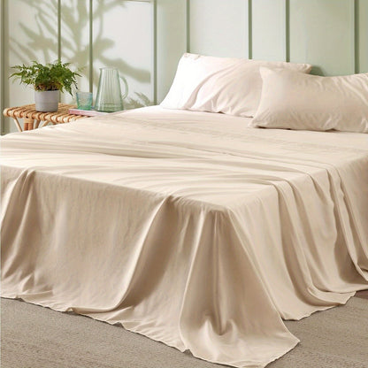Rynx | 4 Piece Luxurious Microfiber Sheet Set – 14" Deep Pocket, Pinch Pleat Design, Shrink and Fade Resistant, Soft and Comfortable Bedding with Pillowcase, Flat and Fitted Sheets, All-Season Dorm Bedding