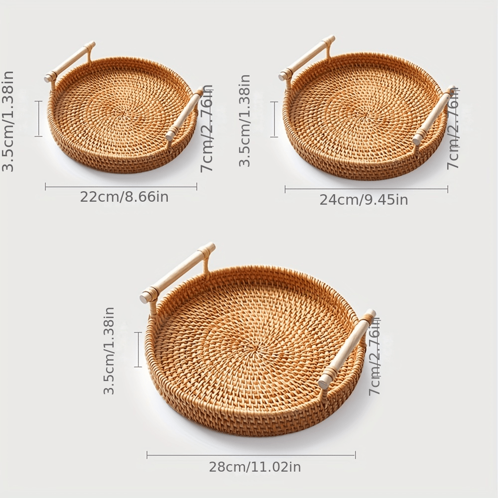 Rynx | RattanTray - Rattan Underlay Plate with Handle