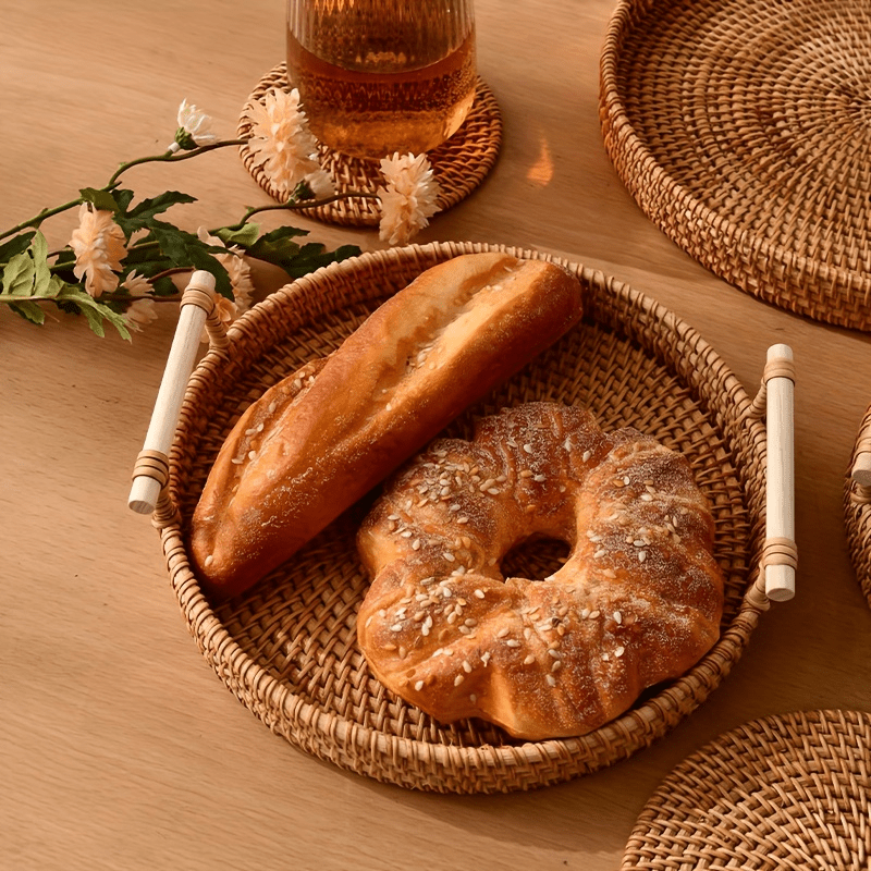 Rynx | RattanTray - Rattan Underlay Plate with Handle