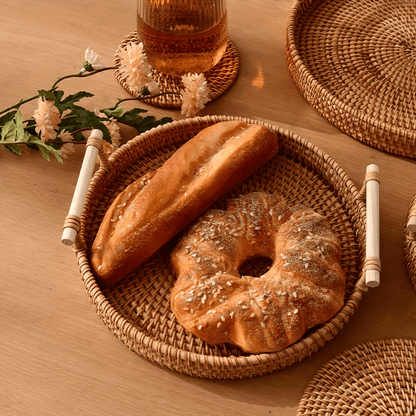 Rynx | RattanTray - Rattan Underlay Plate with Handle