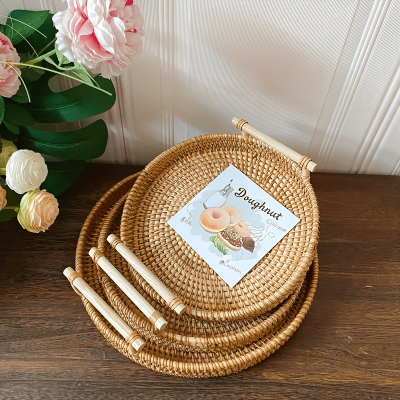 Rynx | RattanTray - Rattan Underlay Plate with Handle