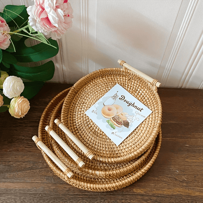 Rynx | RattanTray - Rattan Underlay Plate with Handle